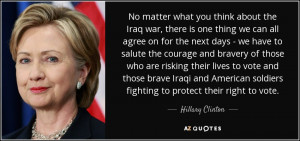 No matter what you think about the Iraq war there is one thing we can
