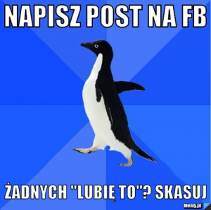 NAPISZ POST NA FB ŻADNYCH \