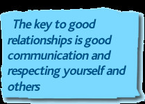 ... is good communication and respecting yourself and others
