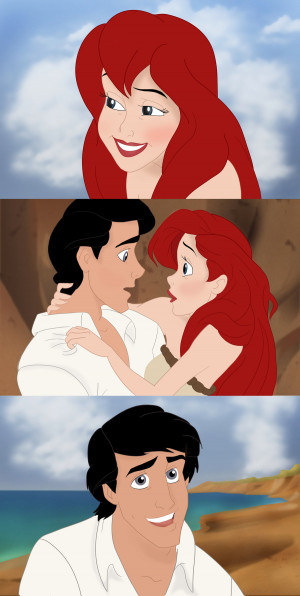 The Little Mermaid Ariel and Eric