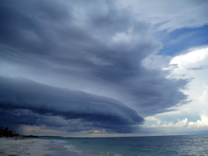 July storm builds here over the beach in Mexico. I would be thinking ...