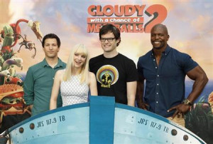 ... Cloudy with a Chance of Meatballs 2'', pose during a photo call in