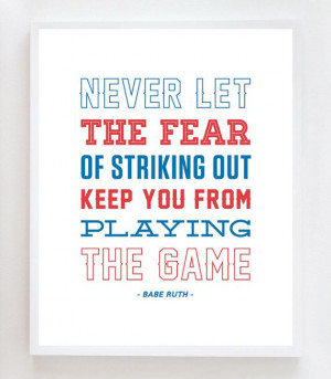 Babe Ruth Quote for daily inspiration. #quotes #motivation