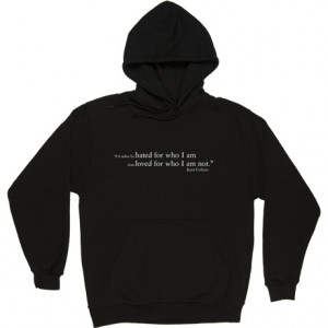 Kurt Cobain Hated Quote Black Hooded-Top. Genius philosophy from the ...