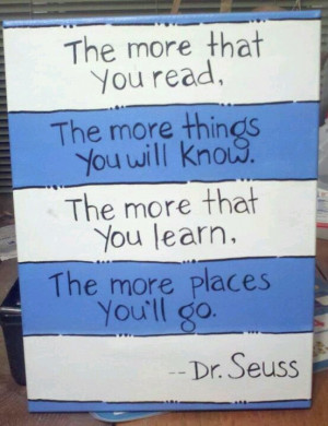 Dr. Seuss quote on canvas