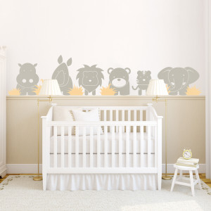 ... theme to your nursery walls with these zoo baby wall decals available