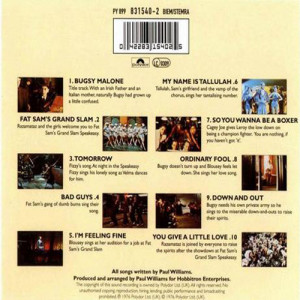 1976 Bugsy Malone Back Images