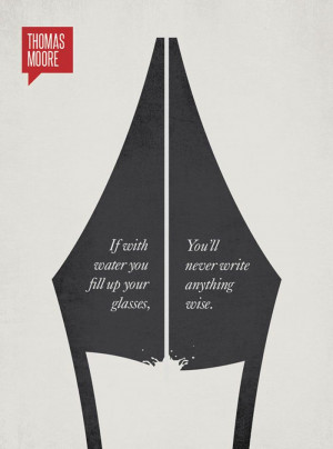... glasses, You’ll never write anything wise Quote Minimalist poster