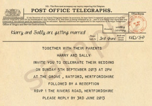 Telegram wedding invitations