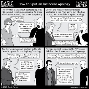 Basic Instructions: How to Spot an Insincere Apology