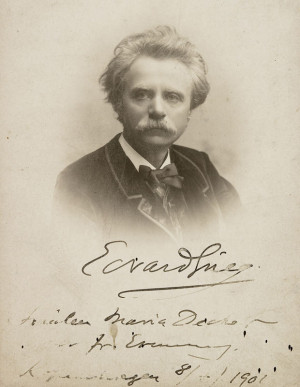 ... inscribed photograph of Edvard Grieg. Courtesy of Venator & Hanstein