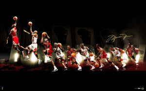 Chicago Bulls Michael Jordan Dunking