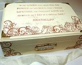 ... box if he loved you heathcliff quote recycle book page keepsake box