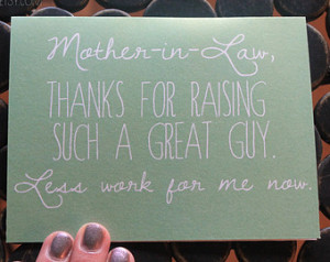 Mother in Law Card / Mother's D ay Card / Mom Birthday Card / Funny ...
