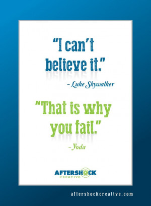 Luke Skywalker - Yoda #quotes #Believe