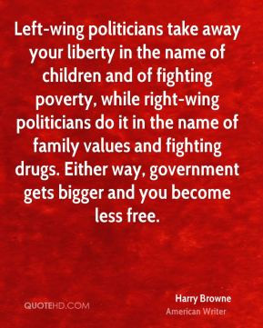 Harry Browne - Left-wing politicians take away your liberty in the ...