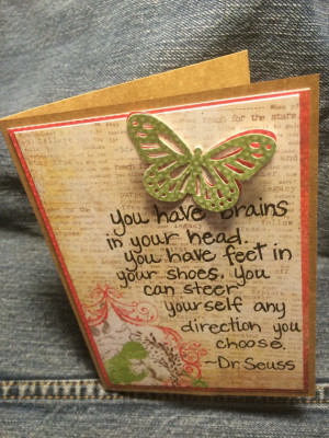 Dr Seuss Quote Graduation card