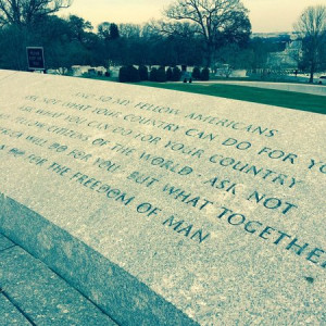 Arlington National Cemetery Photo: JFK quotes inscribed opposit burial ...