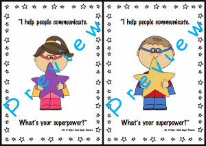 What's Your Super Power? Speech Room Posters