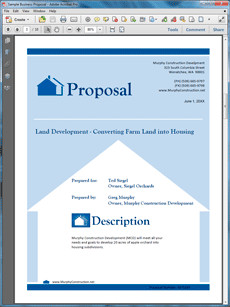View Real Estate Land Development Proposal