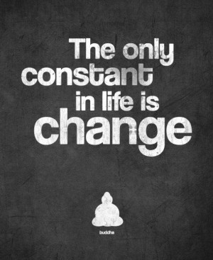 The Only Constant in Life is Change rt