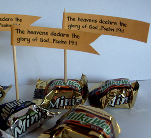 ve placed my verse picks into Milky Way Bars to tie in with the ...