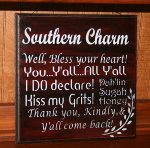 Southern Sayings - Southern Charm - Southern Phrases Wooden Sign ...