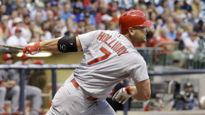 Matt Holliday sat out of Sunday's series finale against the Brewers ...