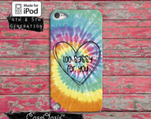 Sassy For You Quote Tie DIe Rai nbow Cute Heart Custom Case iPod Touch ...