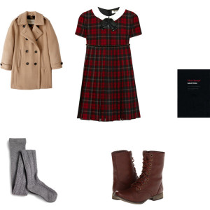fashion look from November 2013 featuring plaid dress, Burberry and ...
