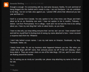 She starts it off by saying: 