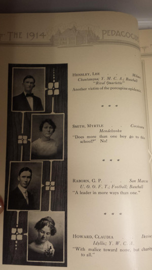 These 1914 Yearbook Quotes From Southwest Texas State Normal School ...