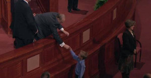 year-old boy reflects on shaking President Monson's hand at general ...