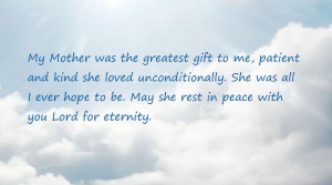 Mother Memorial Quote