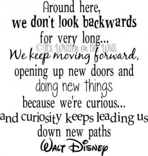 Walt Disney Quote Keep Moving Forward Vinyl Lettering 20x19 Wall ...