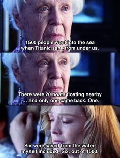 people went into the sea when titanic sank from under us. There were ...