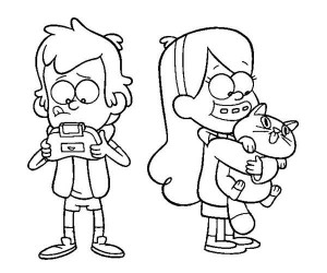 Dipper-Pines-and-Mabel-Pines-Playing-on-Their-Own-Gravity-Falls ...
