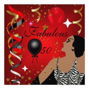 Glamorous Lady Fabulous 50 Fifty Birthday Party 4 5.25