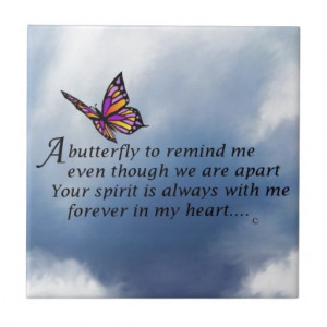 Butterfly Memorial Poem Tile