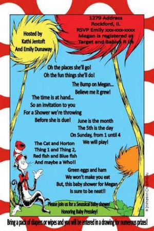 Dr Seuss Baby Shower Ideas - Bing Images