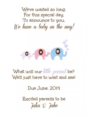Cute Pregnancy Announcement Quotes Pregnancy annoucement with