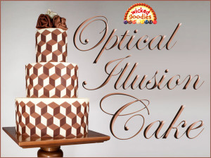 Optical Illusion Chocolate Cake