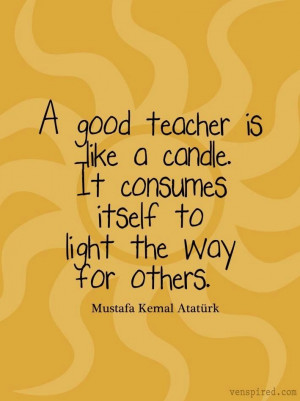 Good teacher quote via www.Venspired.com and www.Facebook.com ...