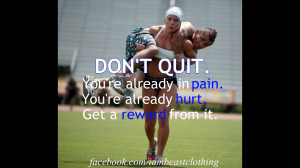 ... Pain. You’re Already Hurt, Get A Reward From It ” ~ Sports Quote