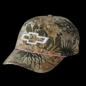 Ladies Chevy Camouflage Hat with Ponytail Holder