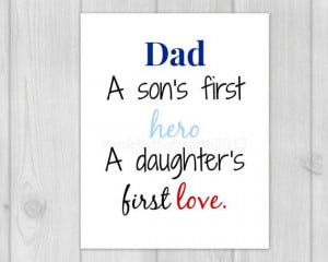 Dad Quote - Gift for Dad - Father Quotes - Art Print - Printable ...