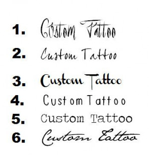Custom Quote Temporary Tattoo Choose Your Font by LionHeadDesigns, $5 ...