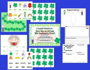 There Was An Old Lady Who Swallowed A Clover! Language UnitSlp Ideas ...