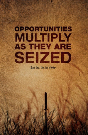 ... they are seized. Sun Tzu ~ The Art Of War #opportunity #quote #taolife