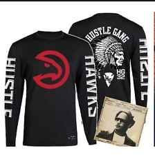 HUSTLE GANG-Black-Atlanta Hawks-T.I.-Paperchase-long Sleeve T-shirt